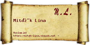 Miták Lina névjegykártya